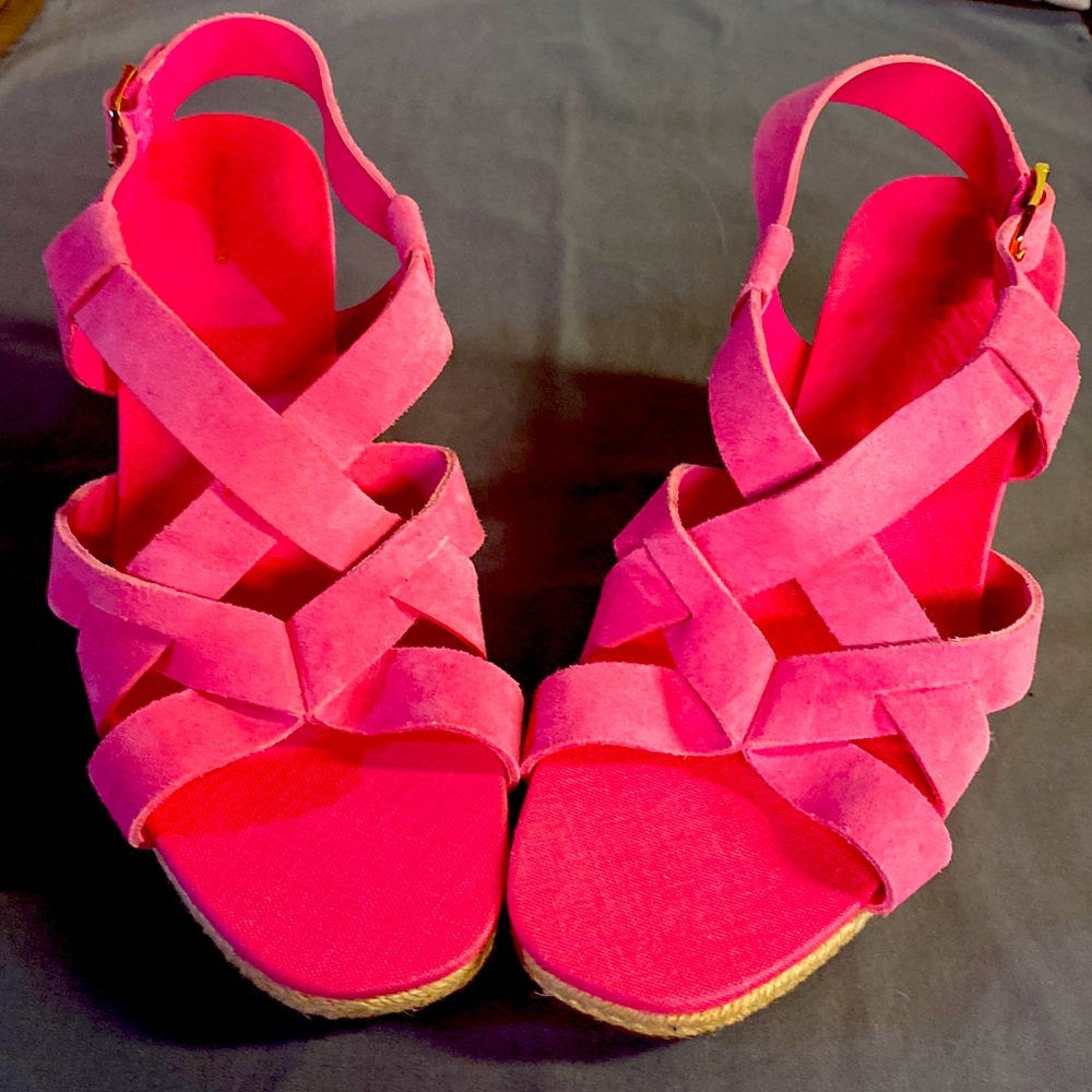Pink wedge Sandles